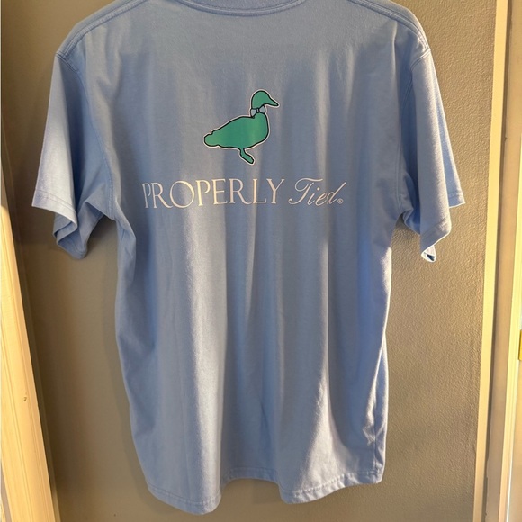 Properly Tied Blue and White Short Sleeve Tee Relaxed Fit - Picture 3 of 6